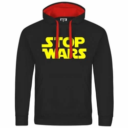 deinshirt Kapuzenpullover Stop Wars Mit Print Motiv Grün/Gelb/Rot/Schwarz