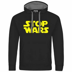 deinshirt Kapuzenpullover Stop Wars Mit Print Motiv Gelb/Grün