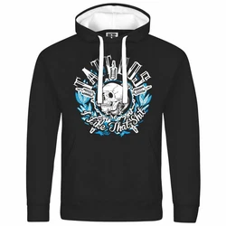 deinshirt Kapuzenpullover Herren Tattoos i like that shit Schwarz/Weiß/Hellblau/Creme