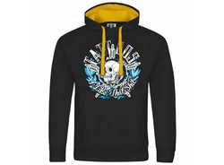 deinshirt Kapuzenpullover Herren Tattoos i like that shit Gelb/Dunkelblau/Schwarz/Beige