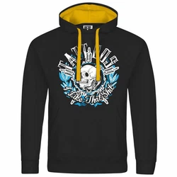 deinshirt Kapuzenpullover Herren Tattoos i like that shit Gelb/Dunkelblau/Schwarz/Beige