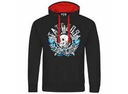 deinshirt Kapuzenpullover Herren Tattoos i like that shit Rot/Schwarz/Beige