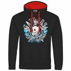 deinshirt Kapuzenpullover Herren Tattoos i like that shit Rot/Schwarz/Beige