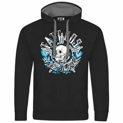 deinshirt Kapuzenpullover Herren Tattoos i like that shit Weiß/Schwarz/Beige