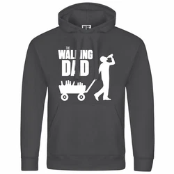 deinshirt Kapuzenpullover The Walking Dad Grau/Dunkelgrau/Schwarz