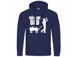 deinshirt Kapuzenpullover The Walking Dad Blau/Dunkelblau