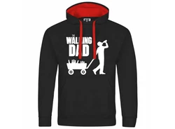 deinshirt Kapuzenpullover The Walking Dad Rot/Grau/Schwarz