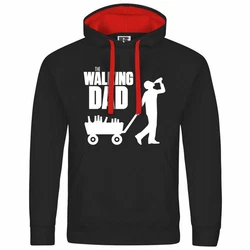 deinshirt Kapuzenpullover The Walking Dad Rot/Grau/Schwarz