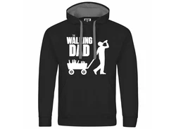 deinshirt Kapuzenpullover The Walking Dad Schwarz/Grau/Braun/Rot