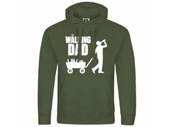 deinshirt Kapuzenpullover The Walking Dad Dunkelgrün/Neonfarben