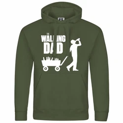 deinshirt Kapuzenpullover The Walking Dad Dunkelgrün/Neonfarben