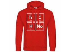 deinshirt Kapuzenpullover Herren Techno Mit Print Motiv Rot