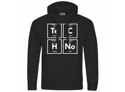 deinshirt Kapuzenpullover Herren Techno Mit Print Motiv Schwarz/Gelb/Braun