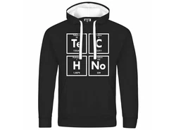 deinshirt Kapuzenpullover Herren Techno Mit Print Motiv Schwarz/Gelb/Weiß