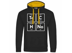 deinshirt Kapuzenpullover Herren Techno Mit Print Motiv Gelb/Braun