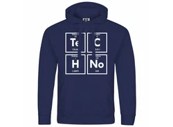 deinshirt Kapuzenpullover Herren Techno Mit Print Motiv Dunkelblau/Lila/Hellblau/Blau