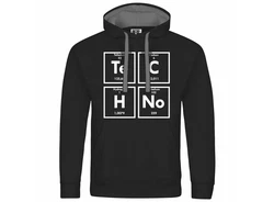 deinshirt Kapuzenpullover Herren Techno Mit Print Motiv Schwarz/Gelb/Braun/Dunkelgrau