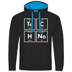 deinshirt Kapuzenpullover Herren Techno Mit Print Motiv Gelb/Schwarz/Hellblau/Blau/Lila