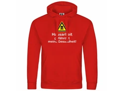 deinshirt Kapuzenpullover Hausarbeit gefhrdet meine Gesundheit Mit Print Motiv Rot/Dunkelrot