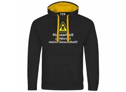 deinshirt Kapuzenpullover Hausarbeit gefhrdet meine Gesundheit Mit Print Motiv Braun/Schwarz/Gelb