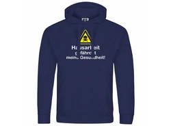 deinshirt Kapuzenpullover Hausarbeit gefhrdet meine Gesundheit Mit Print Motiv Dunkelblau/Blau