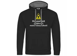 deinshirt Kapuzenpullover Hausarbeit gefhrdet meine Gesundheit Mit Print Motiv Schwarz/Grau/Braun/Dunkelgrau