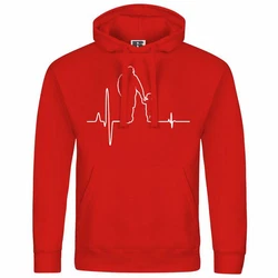 deinshirt Kapuzenpullover Herzschlag Vater und Sohn Mit Print Motiv Rot