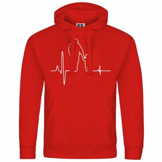 deinshirt Kapuzenpullover Herzschlag Vater und Sohn Mit Print Motiv Rot