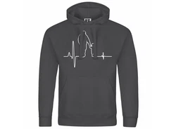 deinshirt Kapuzenpullover Herzschlag Vater und Sohn Mit Print Motiv Dunkelgrau/Hellgrau/Grau/Schwarz
