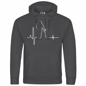 deinshirt Kapuzenpullover Herzschlag Vater und Sohn Mit Print Motiv Dunkelgrau/Hellgrau/Grau/Schwarz