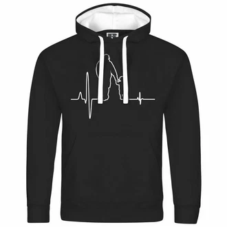 deinshirt Kapuzenpullover Herzschlag Vater und Sohn Mit Print Motiv Schwarz/Dunkelblau