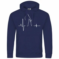 deinshirt Kapuzenpullover Herzschlag Vater und Sohn Mit Print Motiv Dunkelblau/Hellblau/Blau