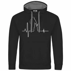 deinshirt Kapuzenpullover Herzschlag Vater und Sohn Mit Print Motiv Schwarz/Dunkelblau