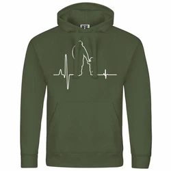 deinshirt Kapuzenpullover Herzschlag Vater und Sohn Mit Print Motiv Dunkelgrün