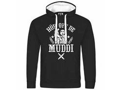 deinshirt Kapuzenpullover Herren Hr off de Muddi Rot/Beige/Braun