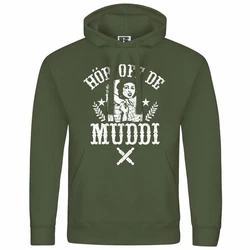 deinshirt Kapuzenpullover Herren Hr off de Muddi Dunkelgrün/Grün