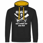 deinshirt Kapuzenpullover HUNGER Man schle mir eine Kuh Braun/Gelb/Beige/Schwarz