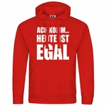 deinshirt Kapuzenpullover Herren Ach komm Heute ist egal Rot/Dunkelrot