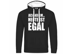 deinshirt Kapuzenpullover Herren Ach komm Heute ist egal Creme/Schwarz