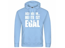 deinshirt Kapuzenpullover Herren Ach komm Heute ist egal Hellblau