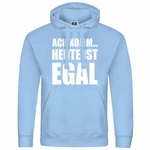 deinshirt Kapuzenpullover Herren Ach komm Heute ist egal Hellblau
