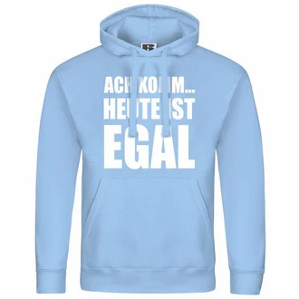 deinshirt Kapuzenpullover Herren Ach komm Heute ist egal Hellblau