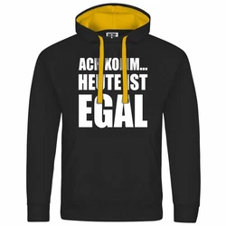 deinshirt Kapuzenpullover Herren Ach komm Heute ist egal Creme/Schwarz/Neonfarben/Gelb/Dunkelgrau/Braun
