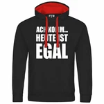 deinshirt Kapuzenpullover Herren Ach komm Heute ist egal Rot/Creme/Schwarz/Dunkelrot