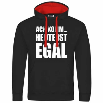 deinshirt Kapuzenpullover Herren Ach komm Heute ist egal Rot/Creme/Schwarz/Dunkelrot