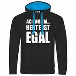 deinshirt Kapuzenpullover Herren Ach komm Heute ist egal Schwarz/Creme/Blau