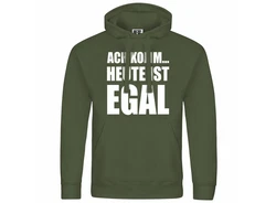 deinshirt Kapuzenpullover Herren Ach komm Heute ist egal Dunkelgrün/Grün