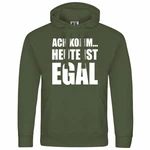 deinshirt Kapuzenpullover Herren Ach komm Heute ist egal Dunkelgrün/Grün