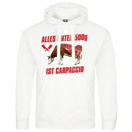 Kapuzenpullover Herren Kapuzenpullover Alles unter 500g ist Carpaccio Mit Print Motiv, Grafik