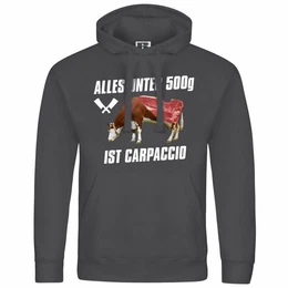 Kapuzenpullover Herren Kapuzenpullover Alles unter 500g ist Carpaccio Mit Print Motiv, Grafik